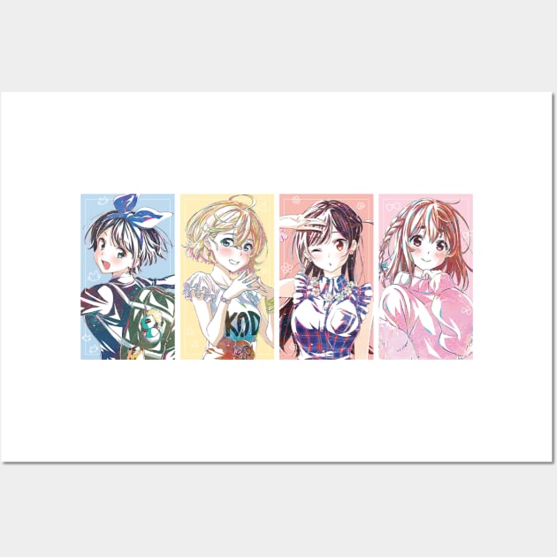 4 Main Heroine Wall Art by Otaku Inc.